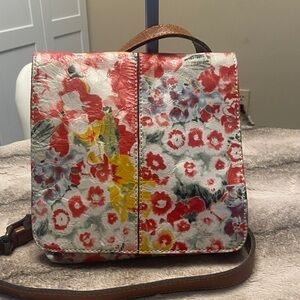 Patricia Nash Red and Yellow Floral Crossbody Bag